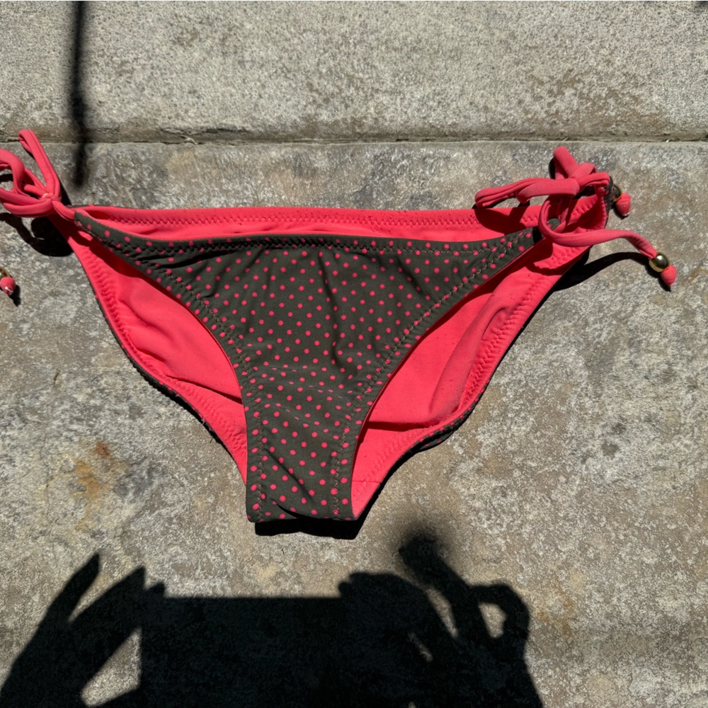 Polka Dot Tie-Side Bikini Bottom